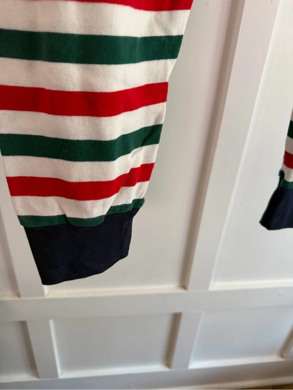 J. Crew Navy Striped Red, Green & White Pajama Pants Sz L k497